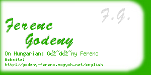 ferenc godeny business card